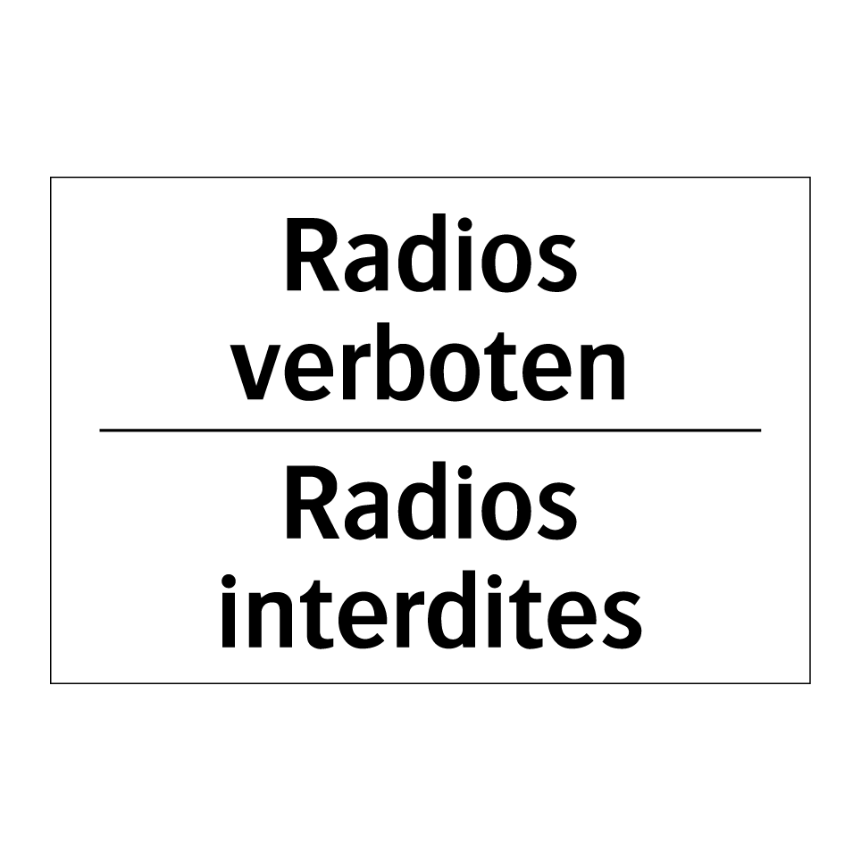 Radios verboten - Radios interdites