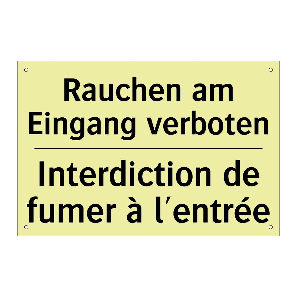 Rauchen am Eingang verboten - Interdiction de fumer à l'entrée /.../