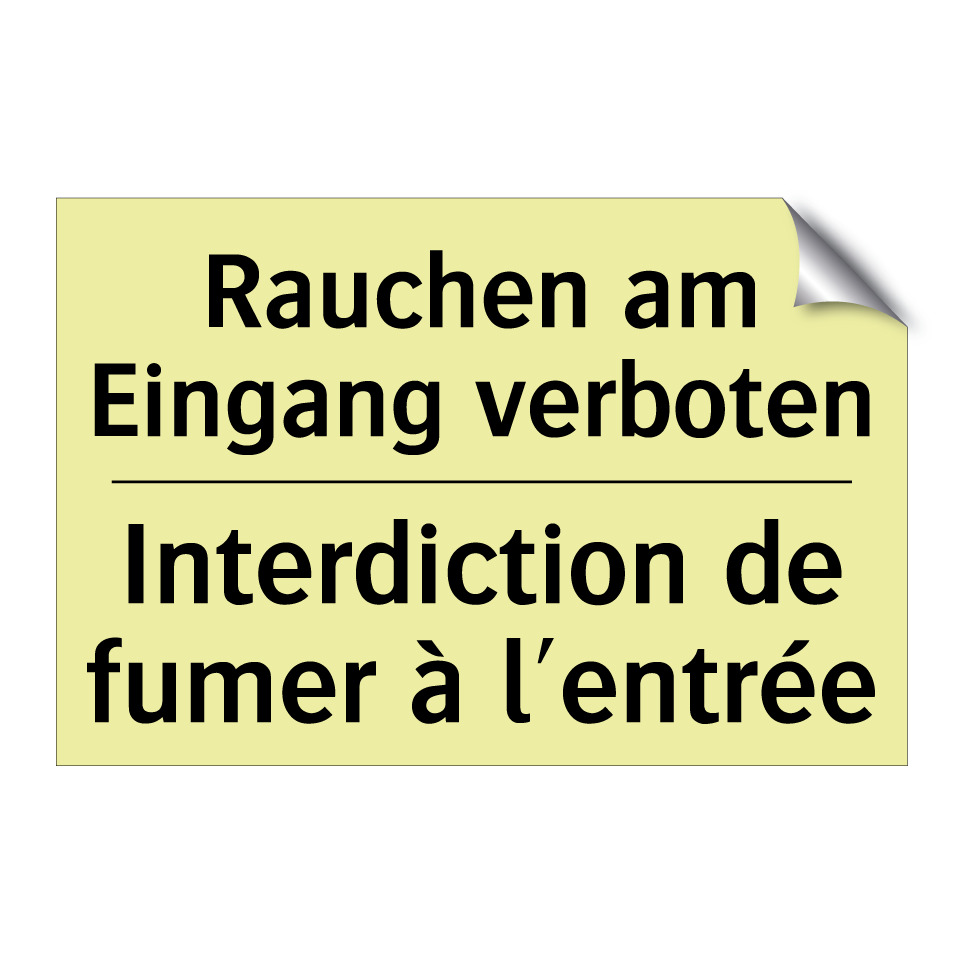 Rauchen am Eingang verboten - Interdiction de fumer à l'entrée /.../
