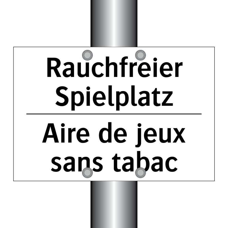 Rauchfreier Spielplatz - Aire de jeux sans tabac