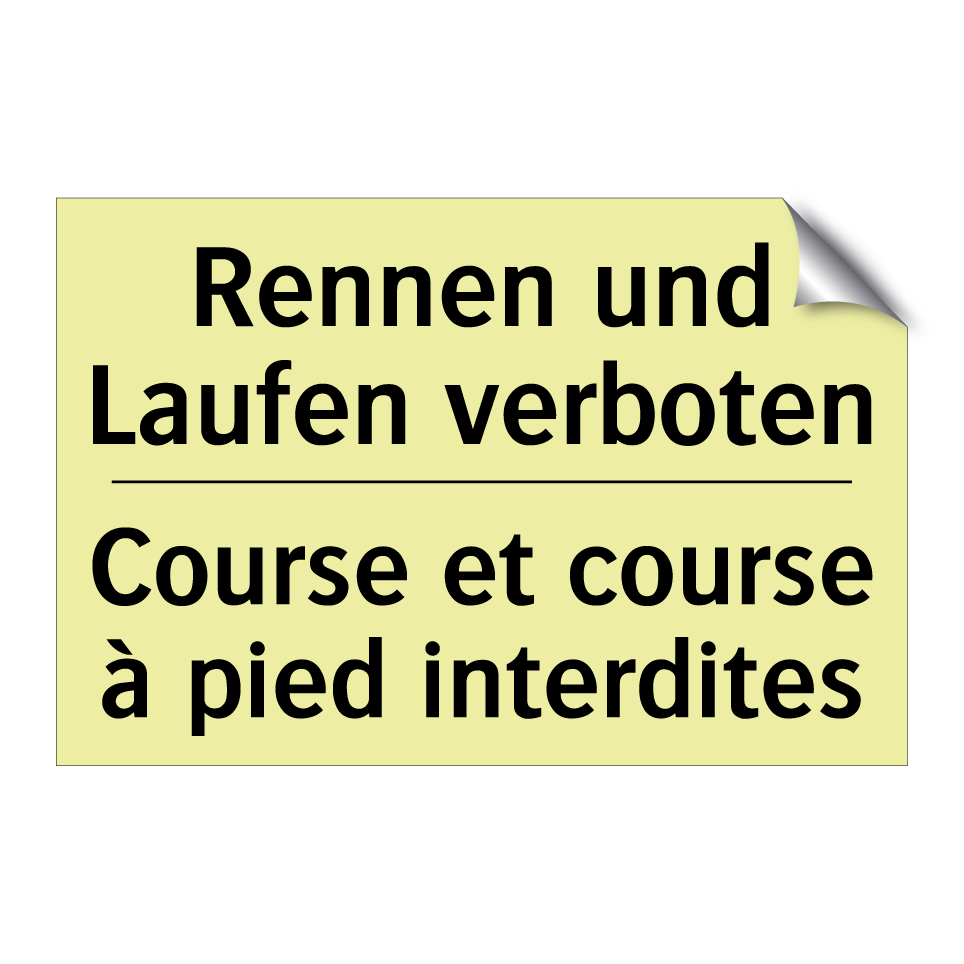 Rennen und Laufen verboten - Course et course à pied interdites /.../