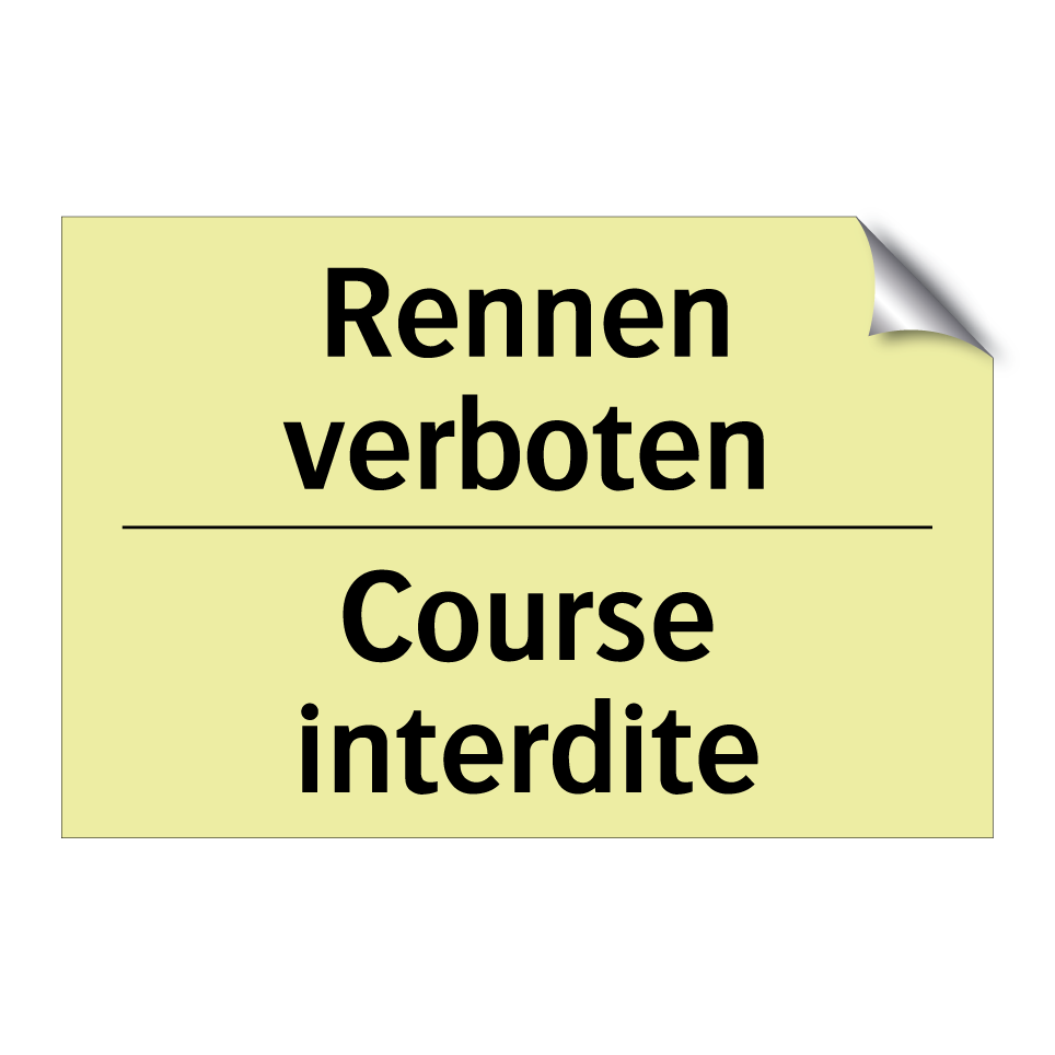 Rennen verboten - Course interdite