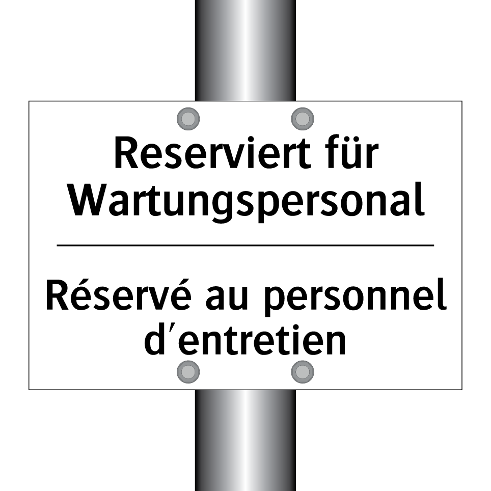 Reserviert für Wartungspersonal /.../ - Réservé au personnel d'entretien /.../