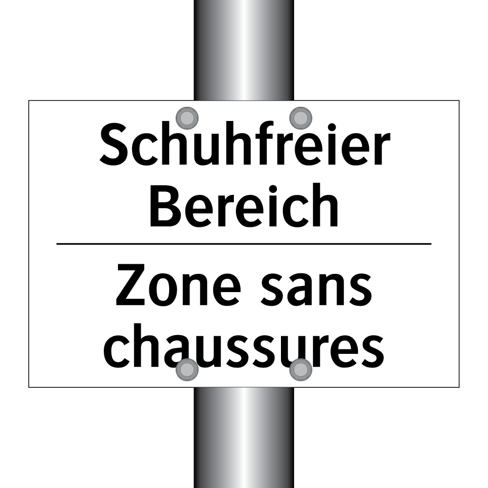 Schuhfreier Bereich - Zone sans chaussures