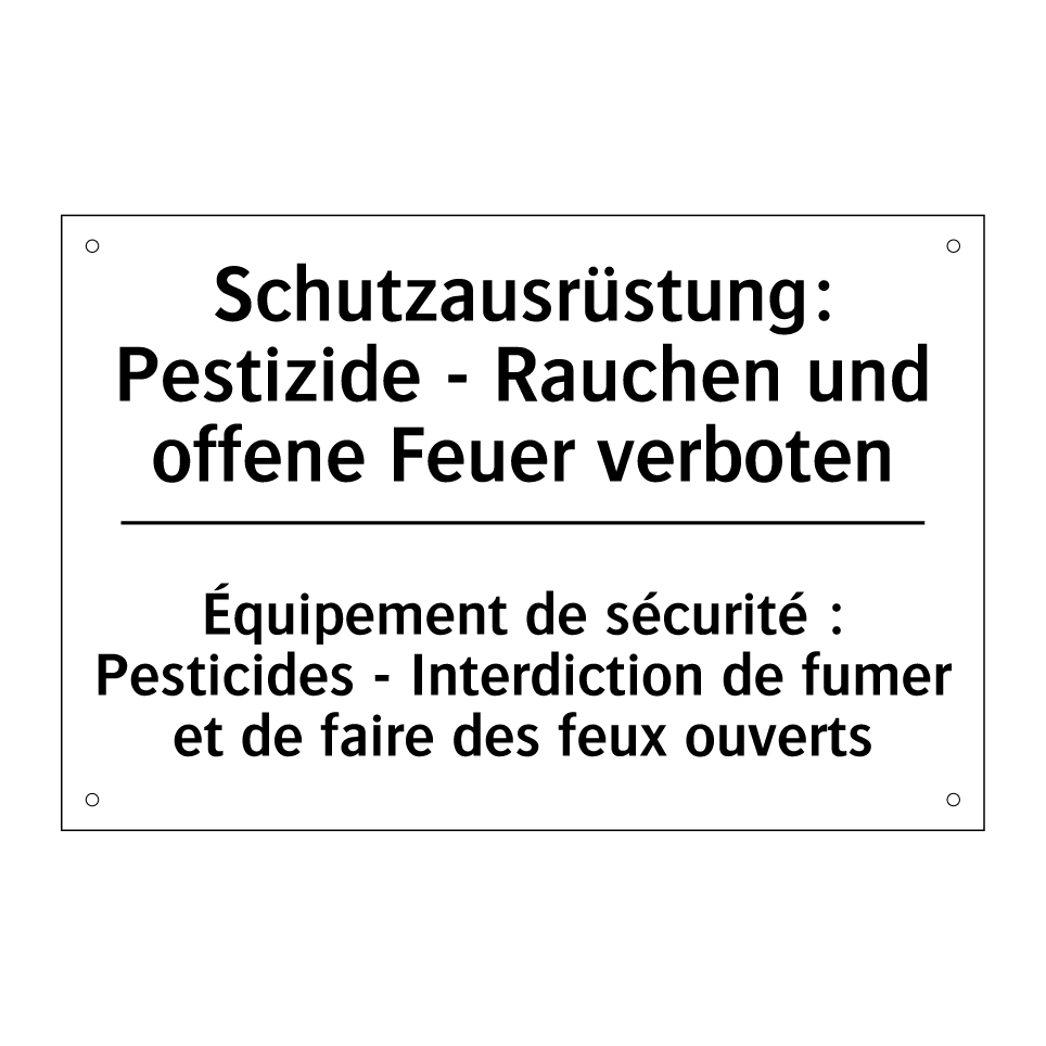 Schutzausrüstung: Pestizide - /.../ - Équipement de sécurité : Pesticides /.../