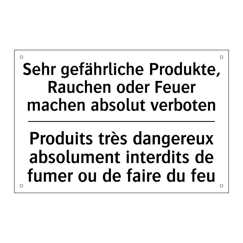 Sehr gefährliche Produkte, Rauchen /.../ - Produits très dangereux absolument /.../