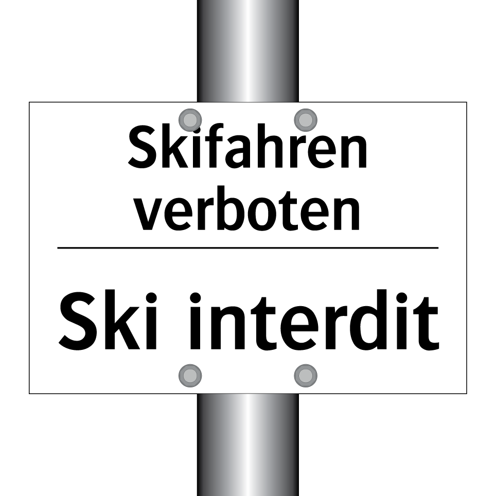 Skifahren verboten - Ski interdit