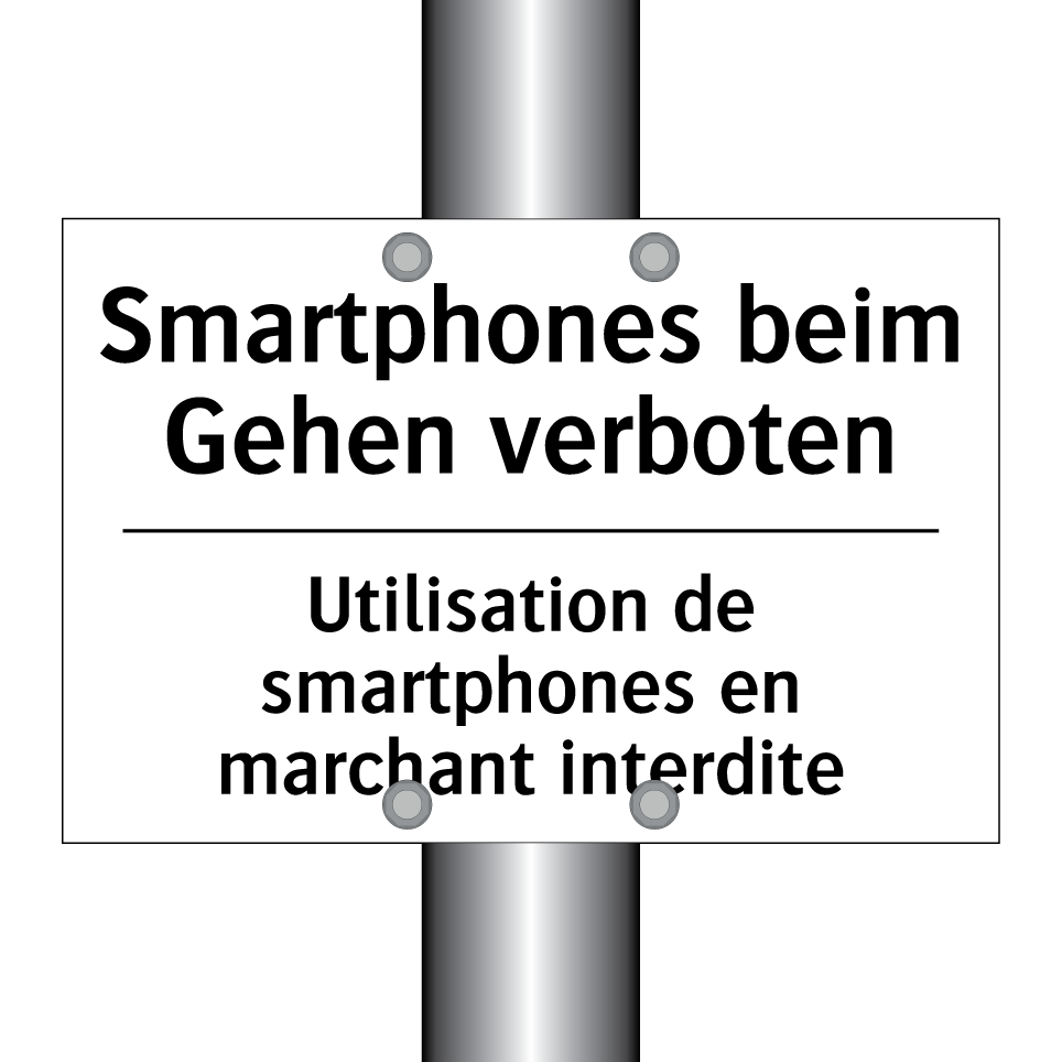 Smartphones beim Gehen verboten /.../ - Utilisation de smartphones en /.../