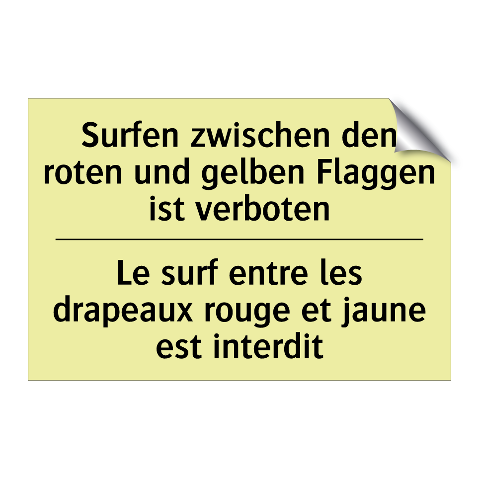 Surfen zwischen den roten und /.../ - Le surf entre les drapeaux rouge /.../