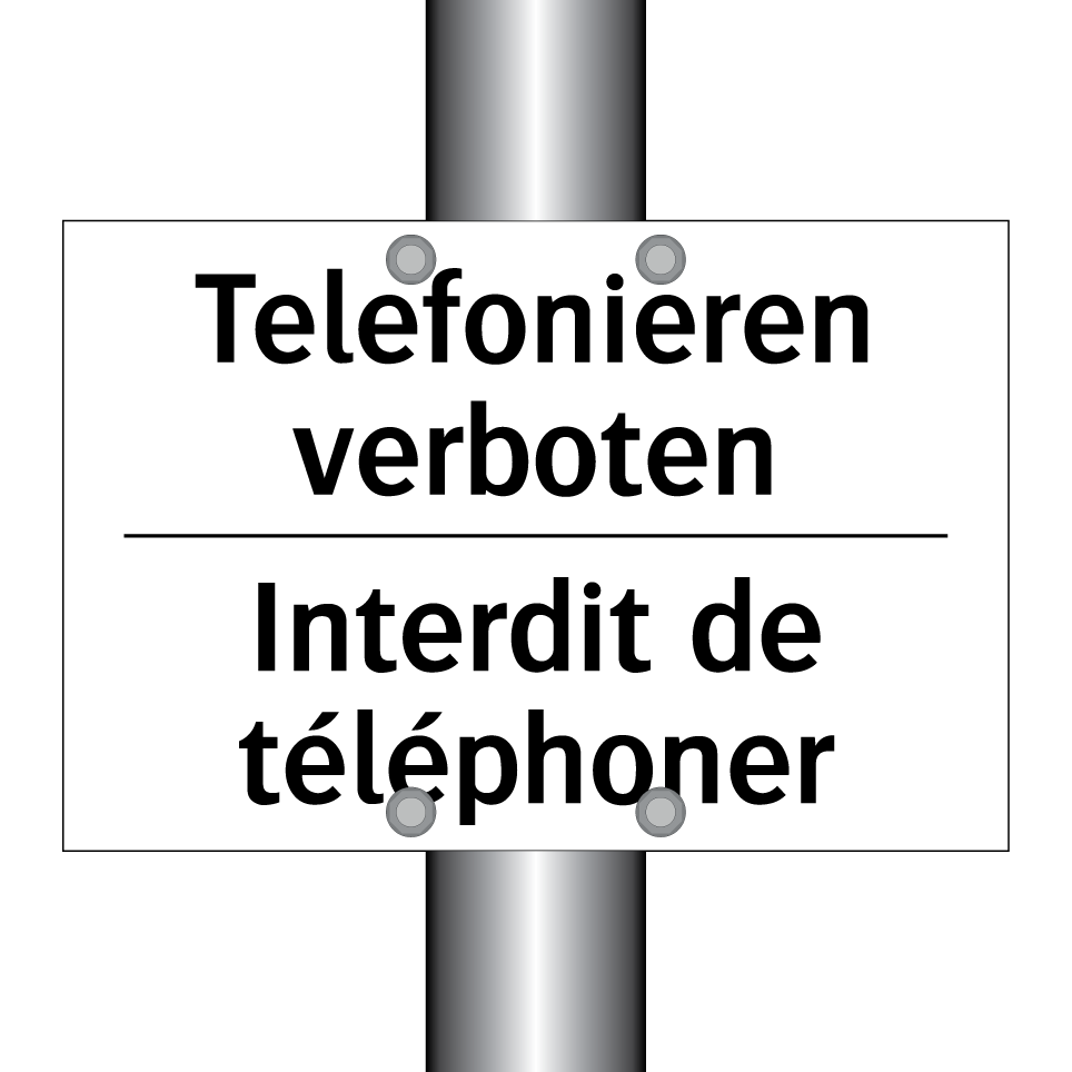 Telefonieren verboten - Interdit de téléphoner
