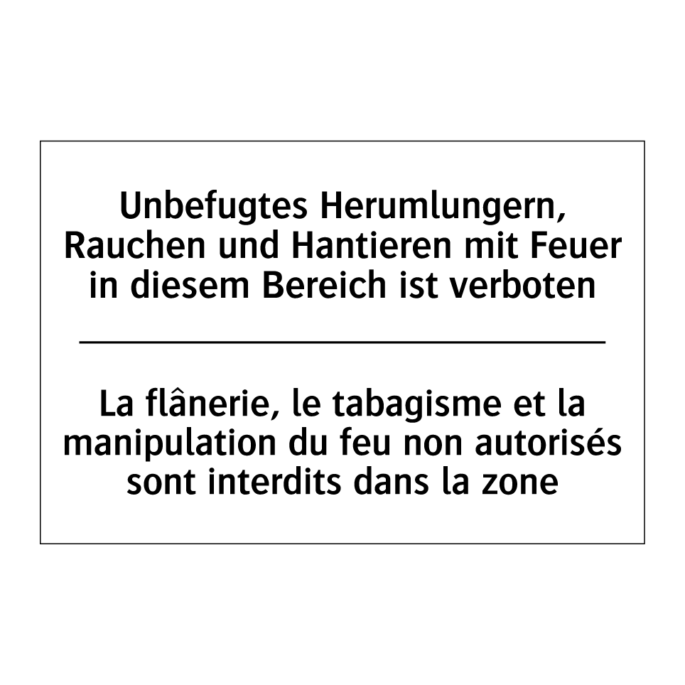 Unbefugtes Herumlungern, Rauchen /.../ - La flânerie, le tabagisme et la /.../