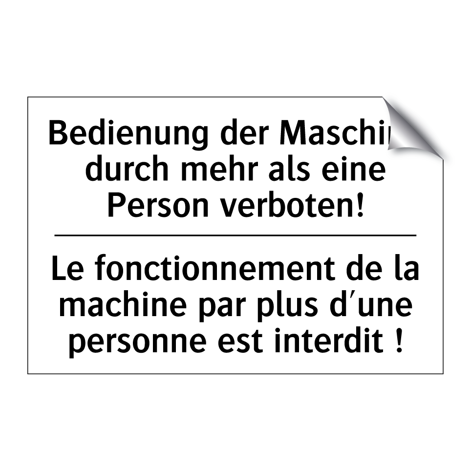 Bedienung der Maschine durch mehr /.../ - Le fonctionnement de la machine /.../