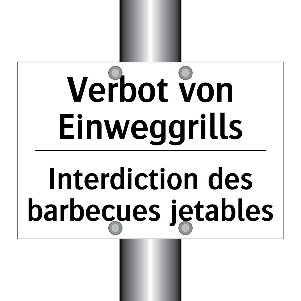 Verbot von Einweggrills - Interdiction des barbecues jetables /.../