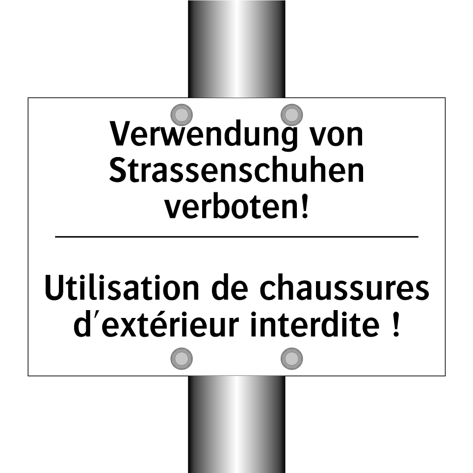 Verwendung von Strassenschuhen /.../ - Utilisation de chaussures d'extérieur /.../