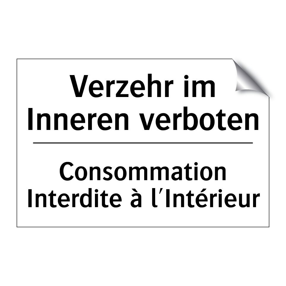 Verzehr im Inneren verboten - Consommation Interdite à l'Intérieur /.../