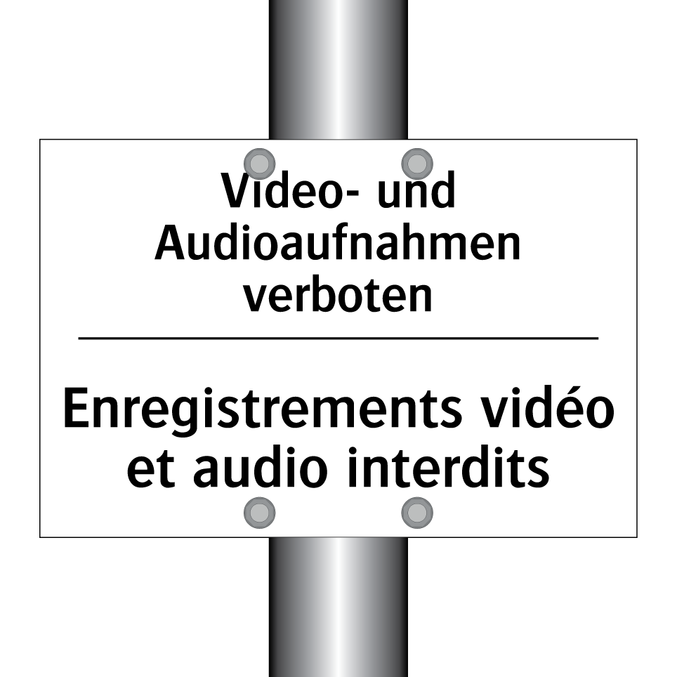Video- und Audioaufnahmen verboten /.../ - Enregistrements vidéo et audio /.../