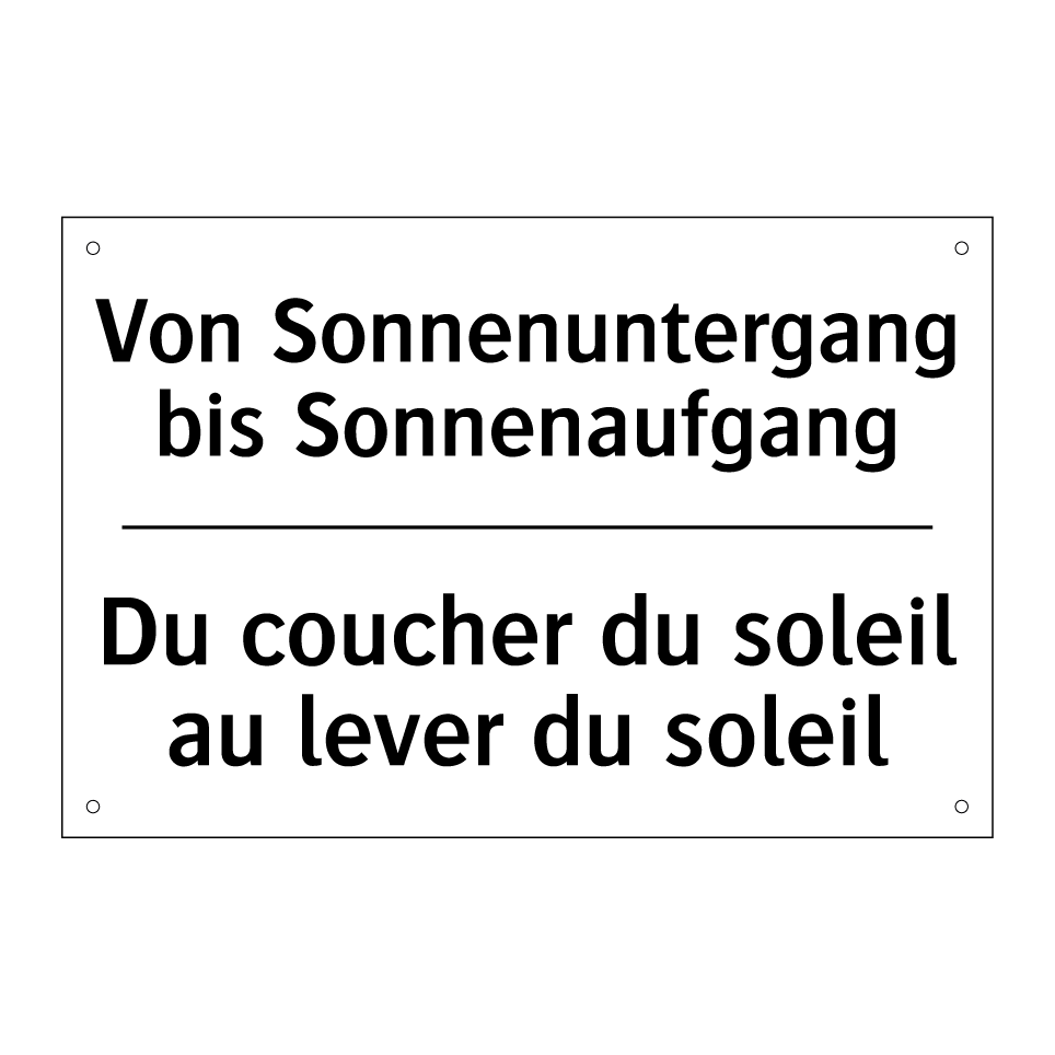 Von Sonnenuntergang bis Sonnenaufgang /.../ - Du coucher du soleil au lever /.../