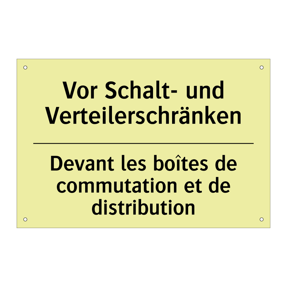 Vor Schalt- und Verteilerschränken /.../ - Devant les boîtes de commutation /.../