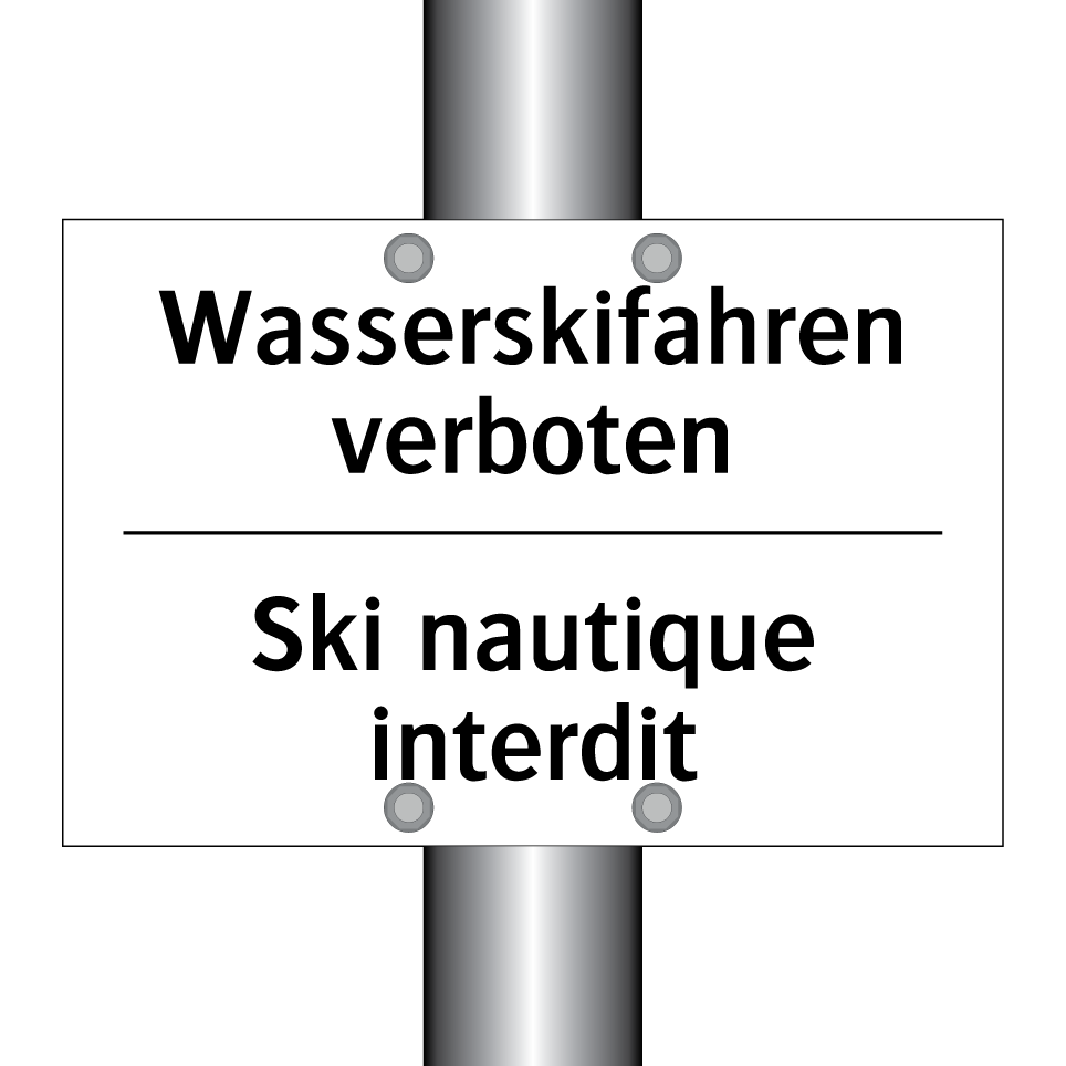 Wasserskifahren verboten - Ski nautique interdit
