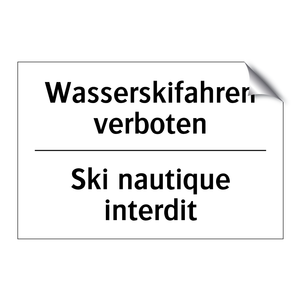 Wasserskifahren verboten - Ski nautique interdit