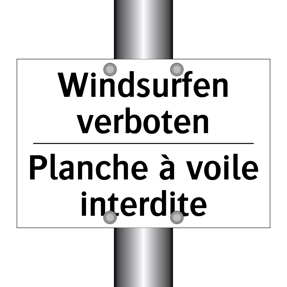 Windsurfen verboten - Planche à voile interdite