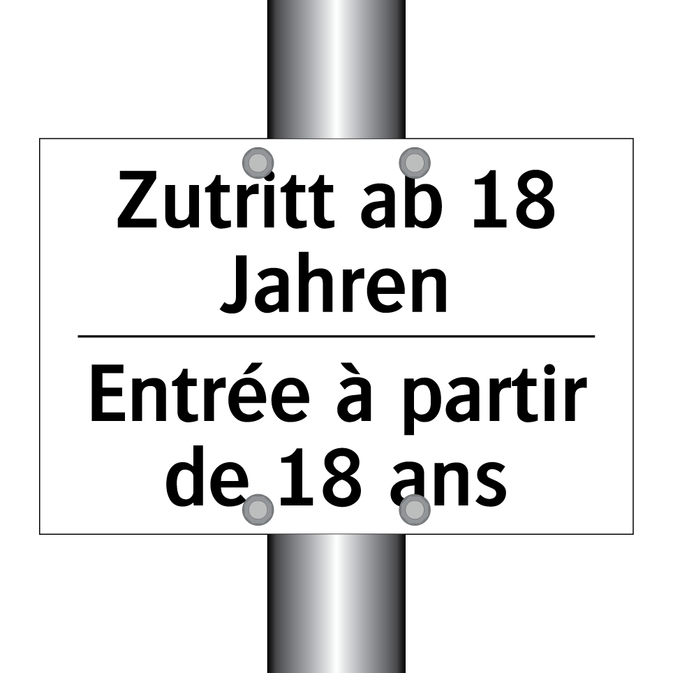 Zutritt ab 18 Jahren - Entrée à partir de 18 ans