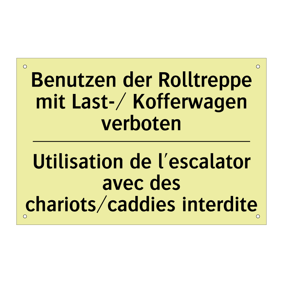 Benutzen der Rolltreppe mit Last-/ /.../ - Utilisation de l'escalator avec /.../
