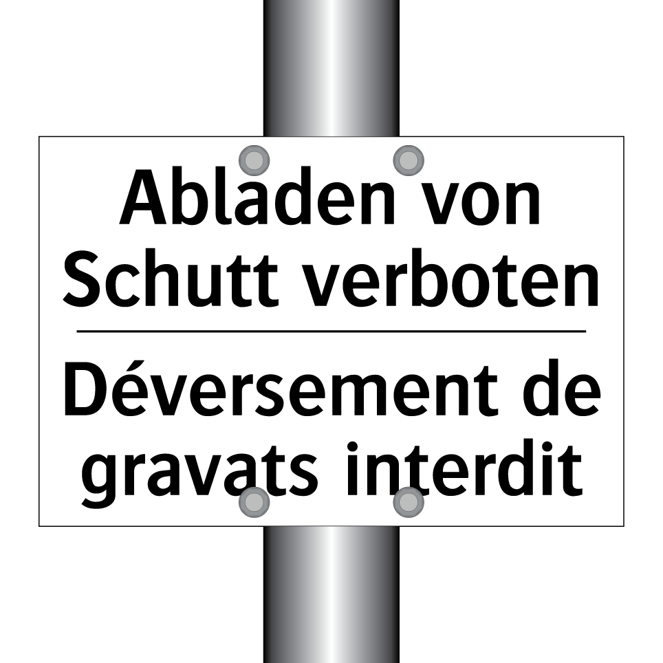 Abladen von Schutt verboten - Déversement de gravats interdit /.../
