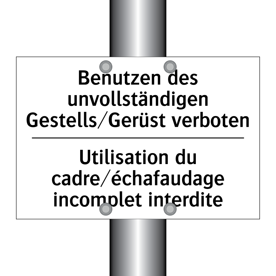 Benutzen des unvollständigen Gestells/Gerüst /.../ - Utilisation du cadre/échafaudage /.../