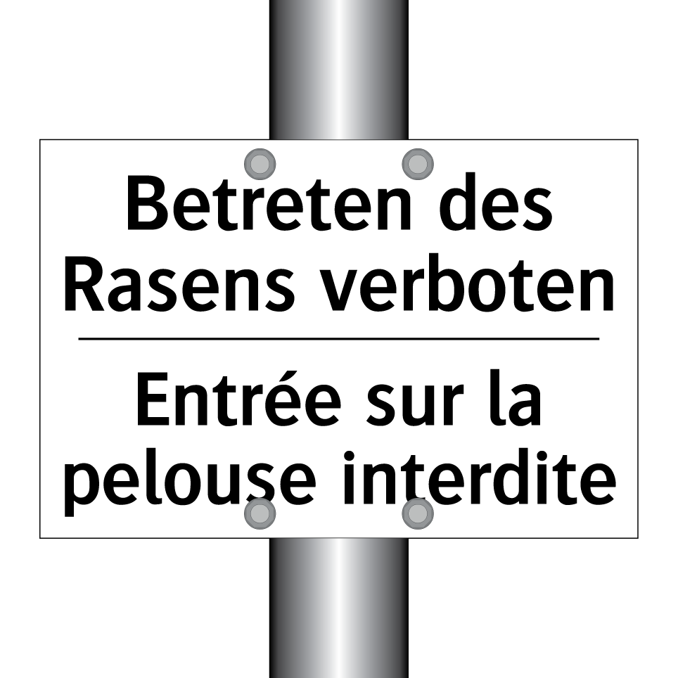 Betreten des Rasens verboten - Entrée sur la pelouse interdite /.../