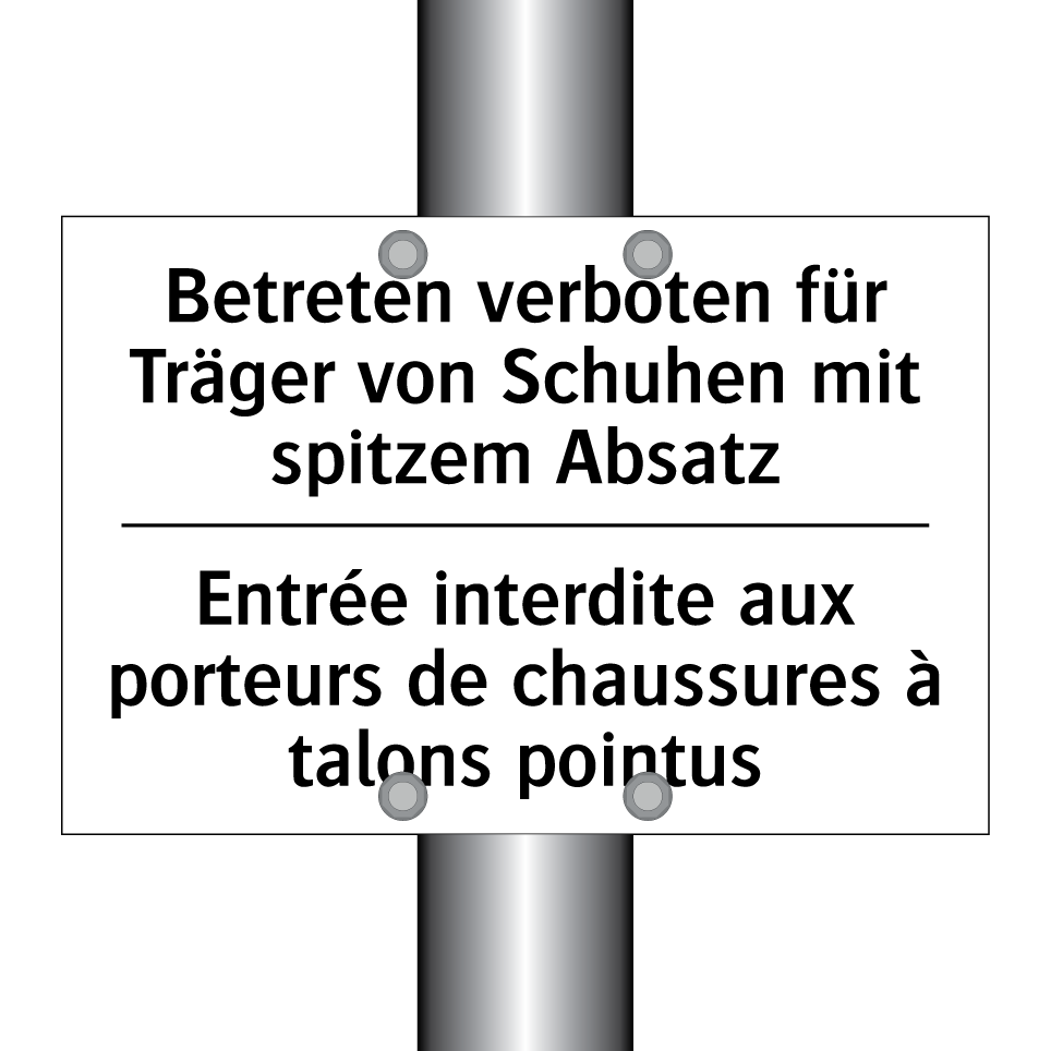 Betreten verboten für Träger von /.../ - Entrée interdite aux porteurs /.../
