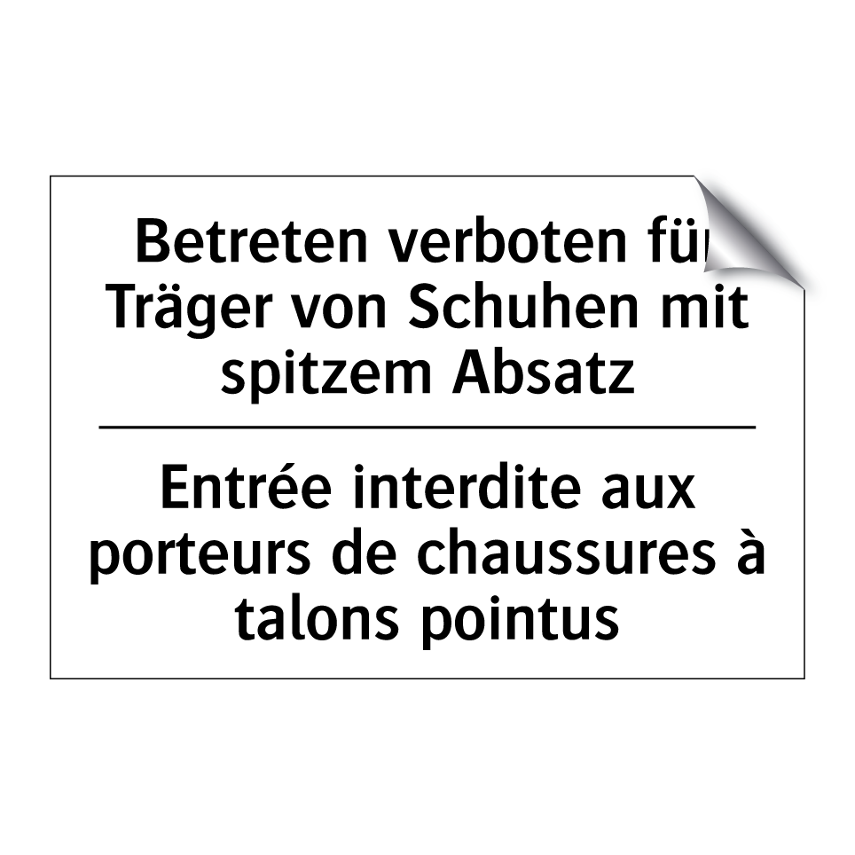 Betreten verboten für Träger von /.../ - Entrée interdite aux porteurs /.../