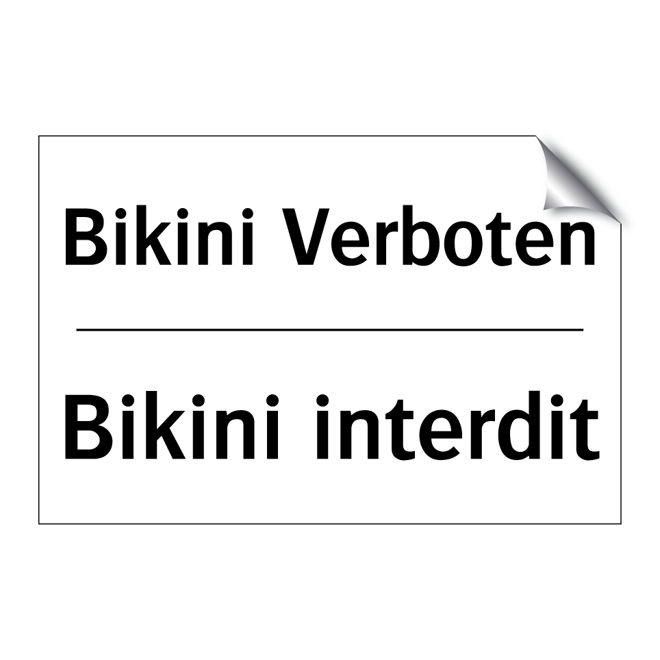 Bikini Verboten - Bikini interdit