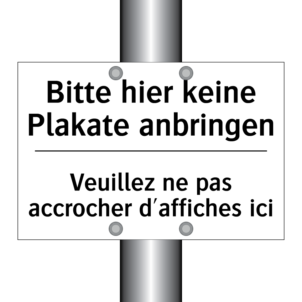 Bitte hier keine Plakate anbringen /.../ - Veuillez ne pas accrocher d'affiches /.../