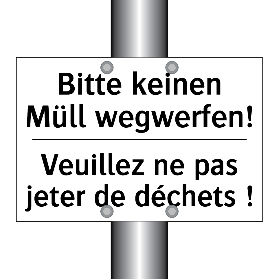 Bitte keinen Müll wegwerfen! - Veuillez ne pas jeter de déchets /.../