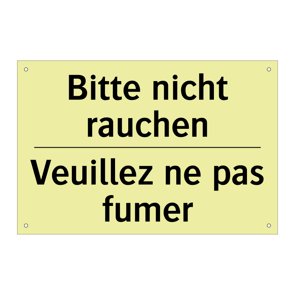 Bitte nicht rauchen - Veuillez ne pas fumer