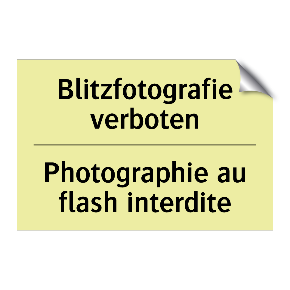 Blitzfotografie verboten - Photographie au flash interdite /.../
