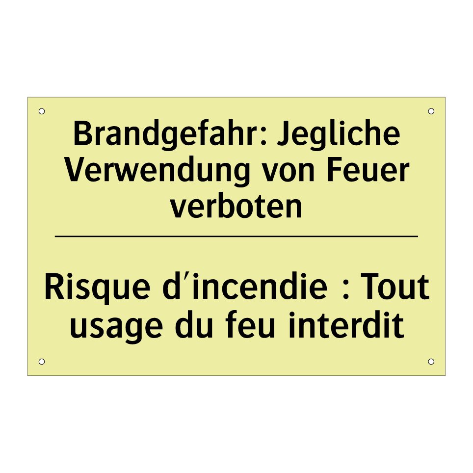 Brandgefahr: Jegliche Verwendung /.../ - Risque d'incendie : Tout usage /.../