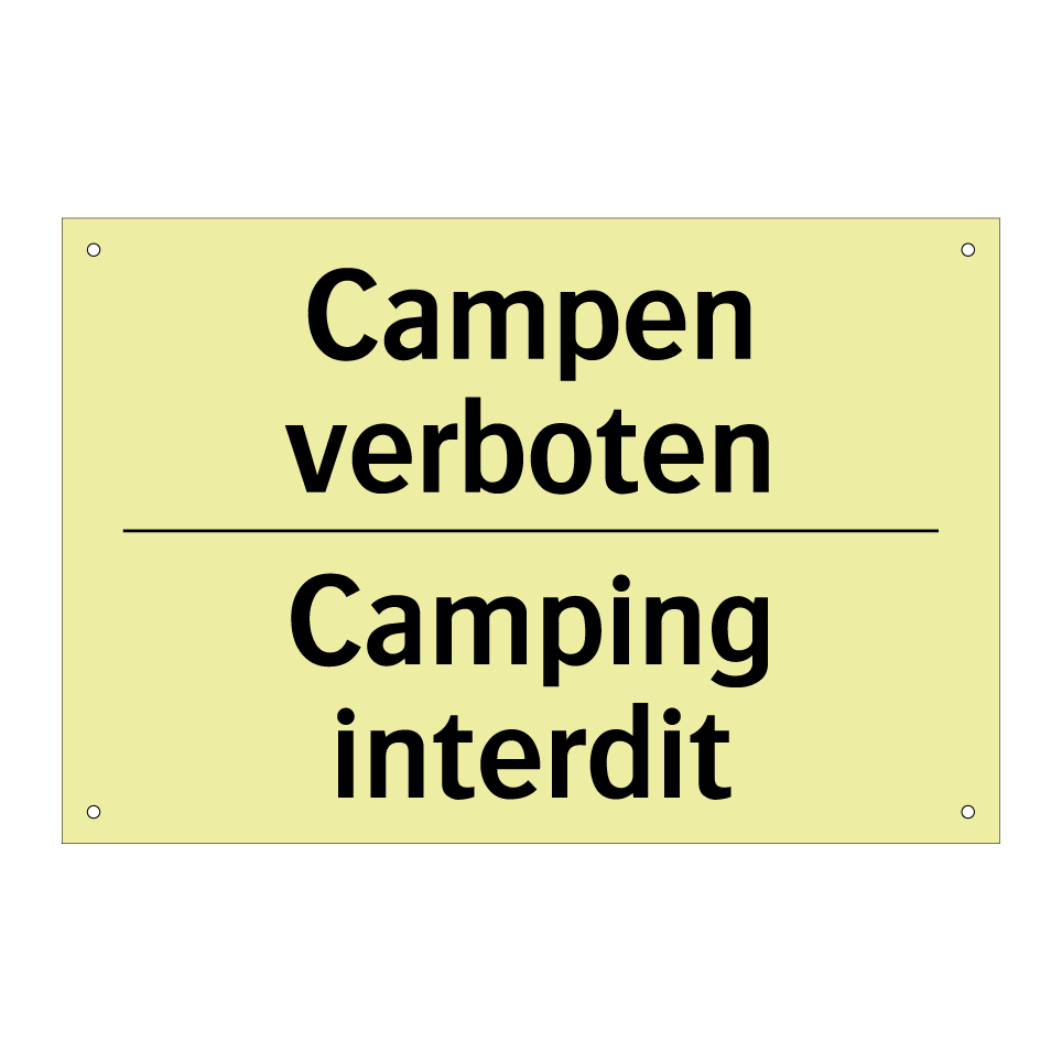 Campen verboten - Camping interdit