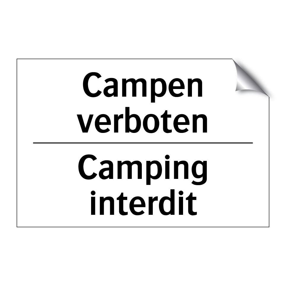 Campen verboten - Camping interdit
