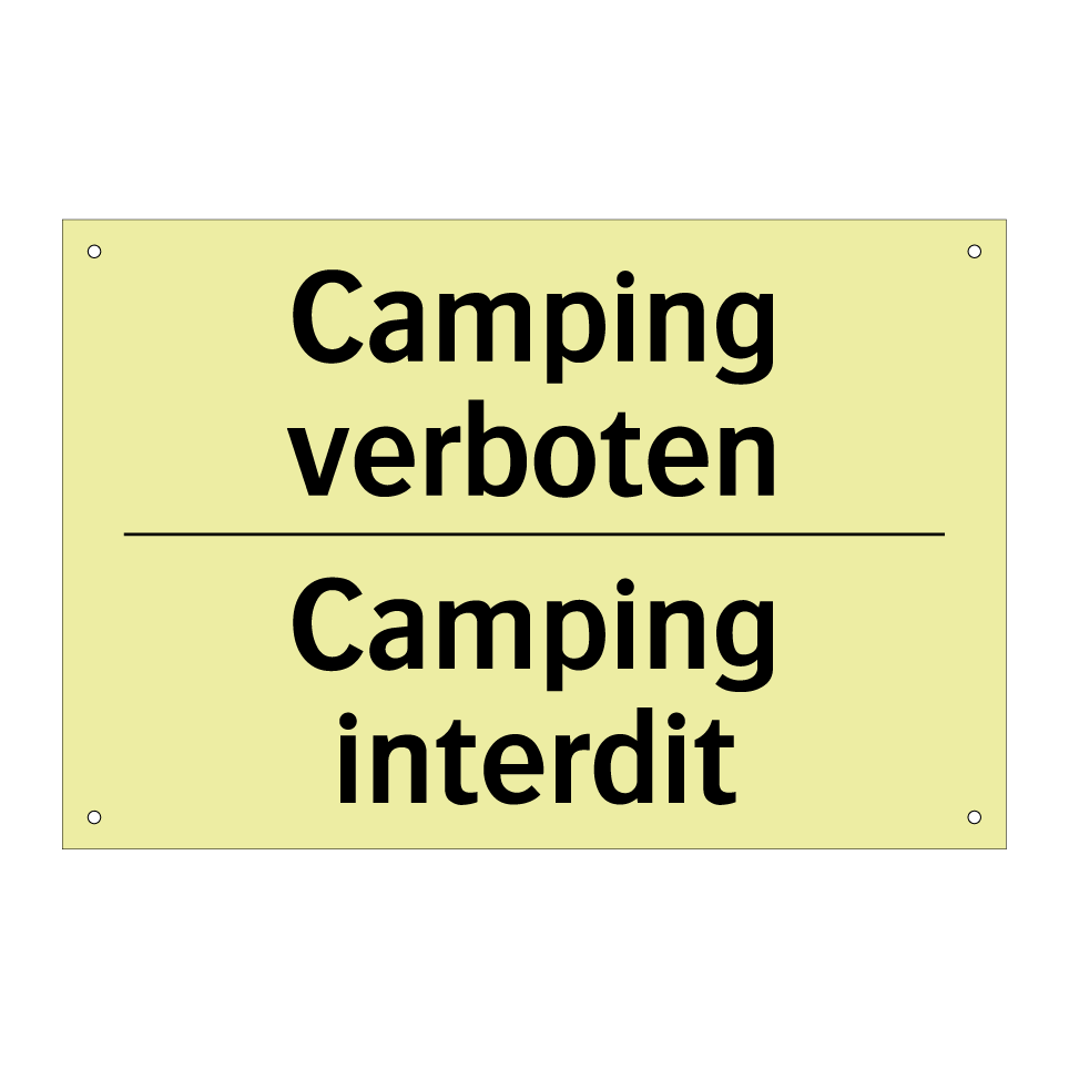 Camping verboten - Camping interdit