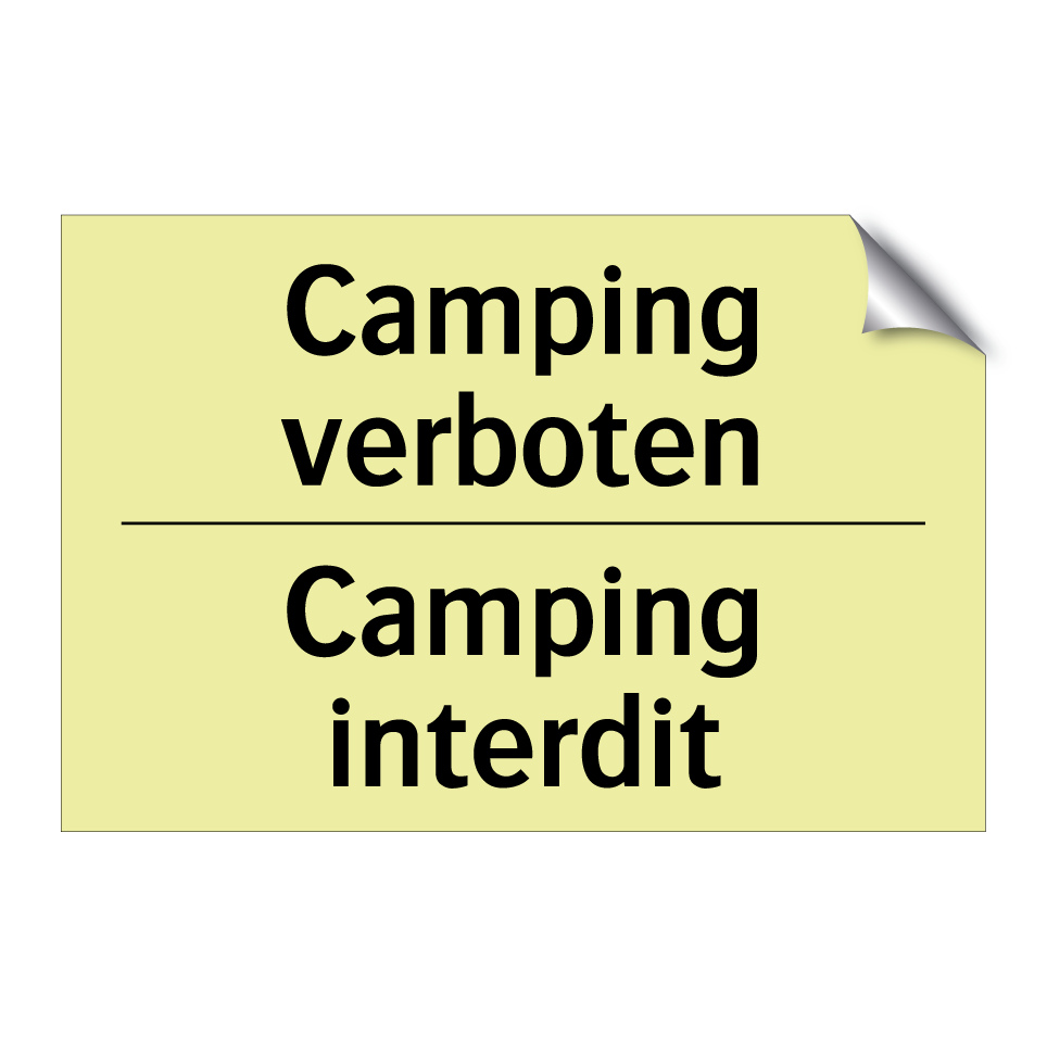 Camping verboten - Camping interdit