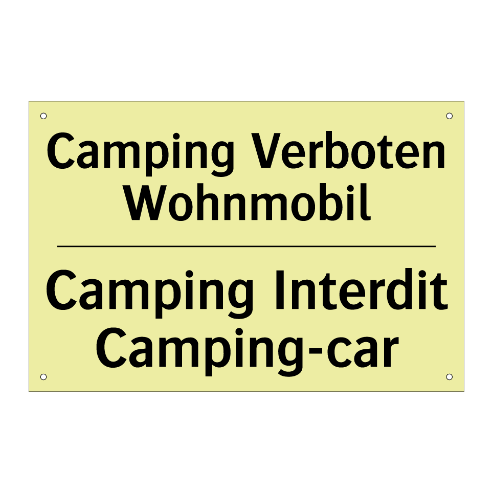Camping Verboten Wohnmobil - Camping Interdit Camping-car