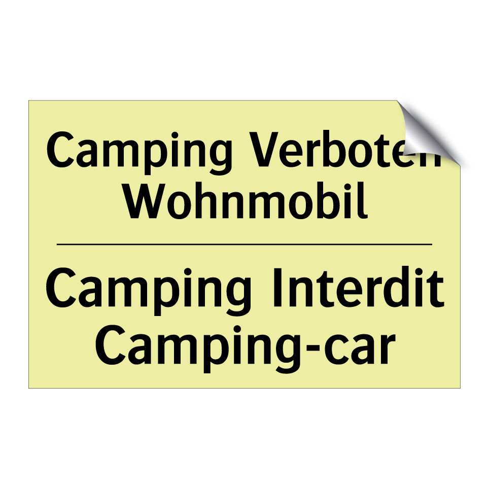 Camping Verboten Wohnmobil - Camping Interdit Camping-car