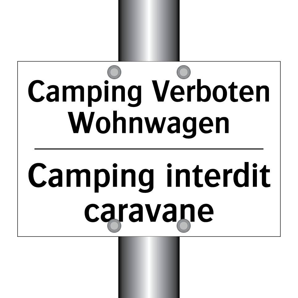 Camping Verboten Wohnwagen - Camping interdit caravane