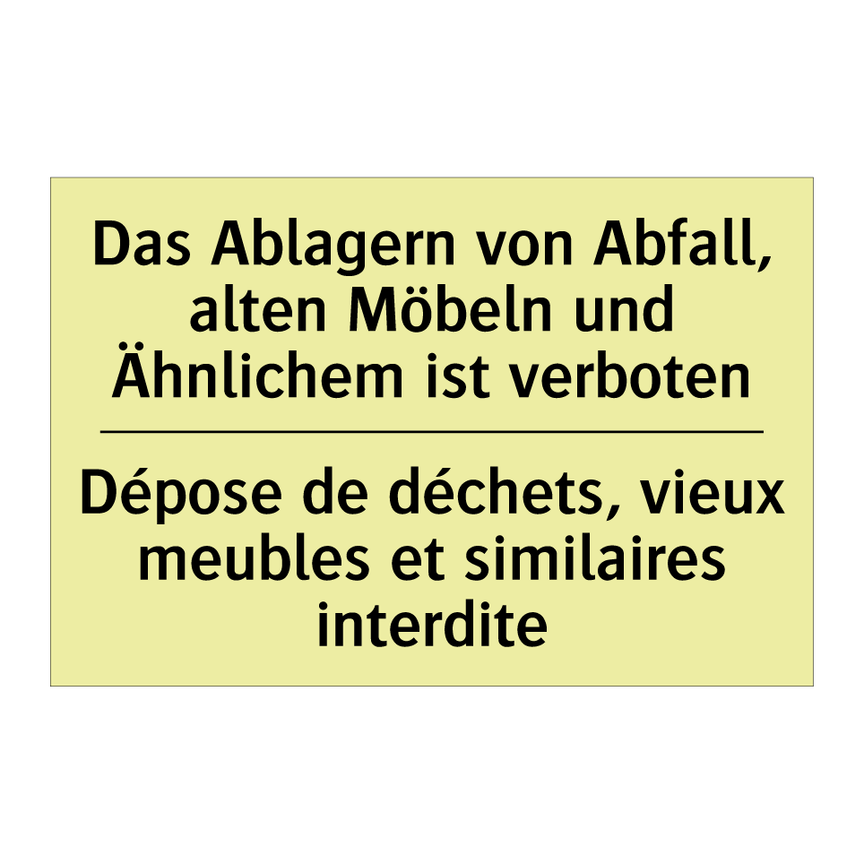 Das Ablagern von Abfall, alten /.../ - Dépose de déchets, vieux meubles /.../