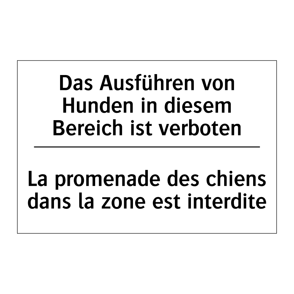Das Ausführen von Hunden in diesem /.../ - La promenade des chiens dans la /.../