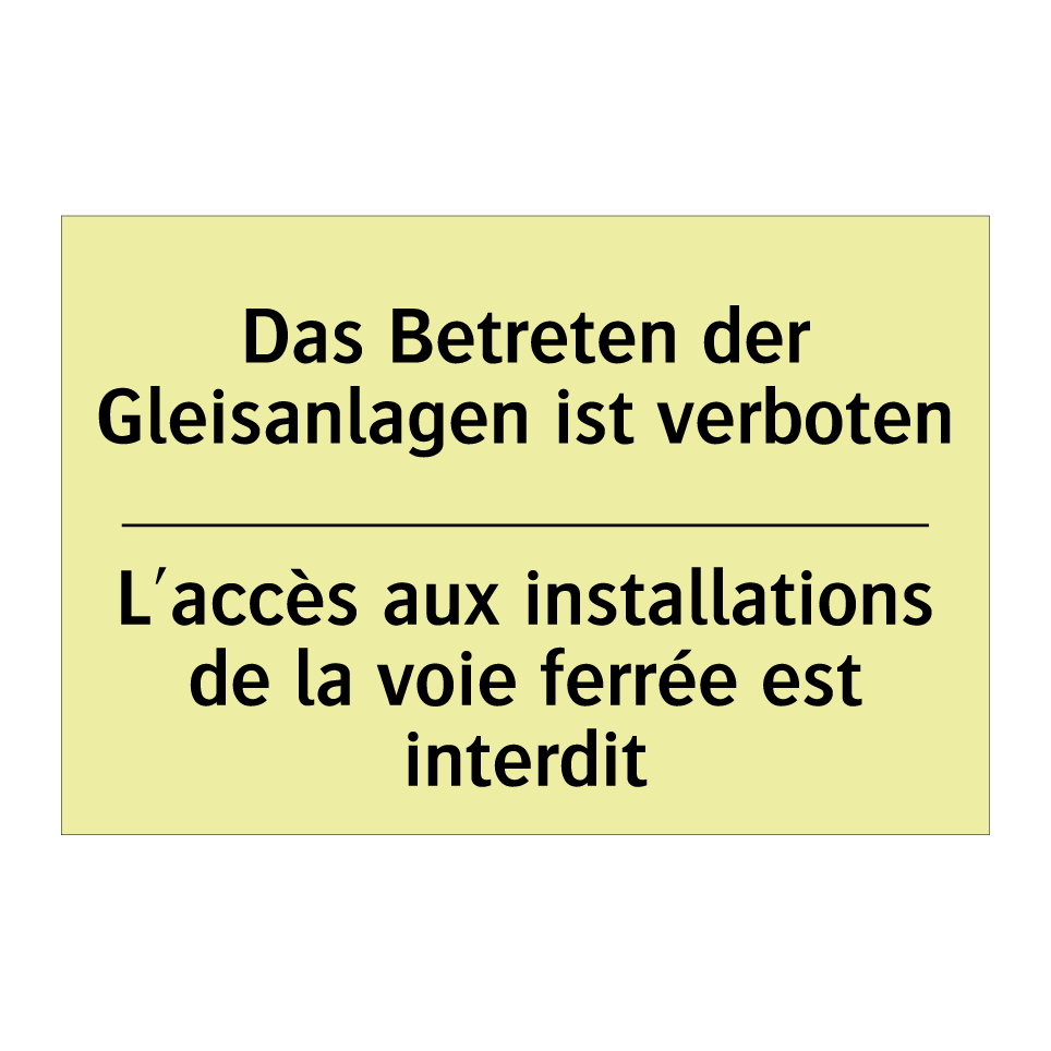 Das Betreten der Gleisanlagen /.../ - L'accès aux installations de la /.../
