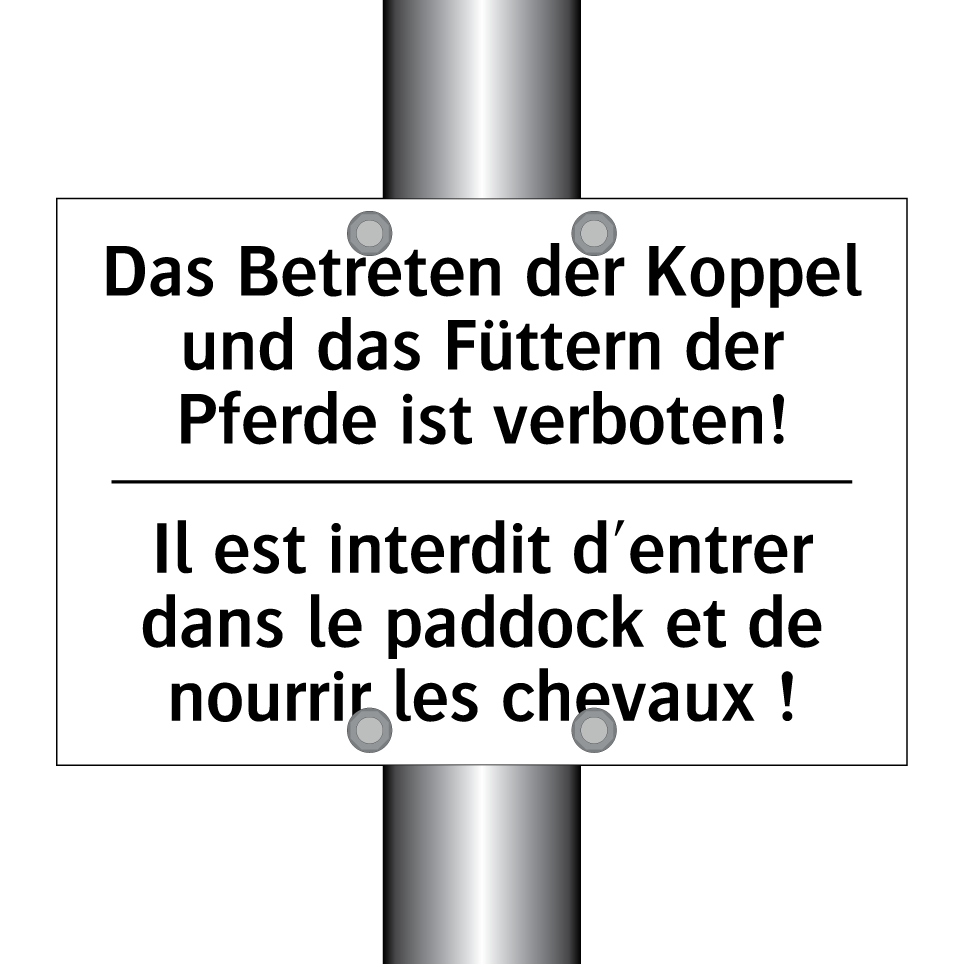 Das Betreten der Koppel und das /.../ - Il est interdit d'entrer dans /.../