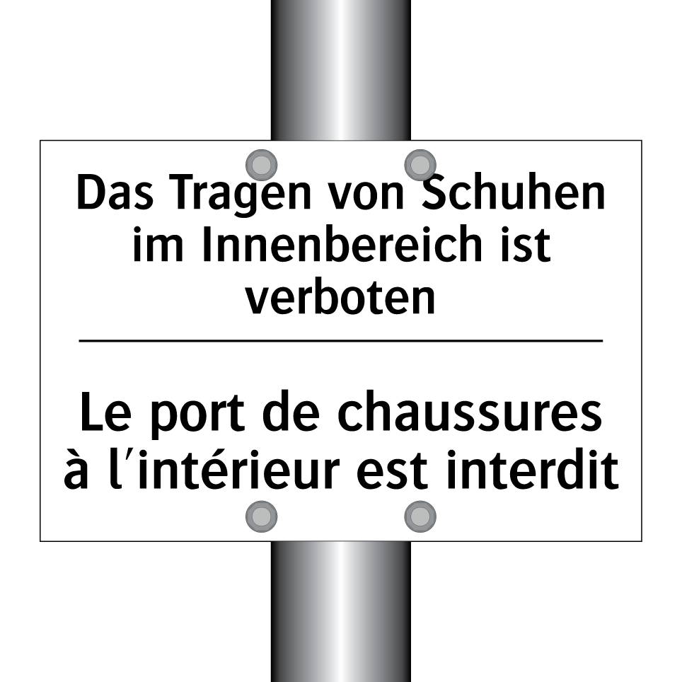 Das Tragen von Schuhen im Innenbereich /.../ - Le port de chaussures à l'intérieur /.../